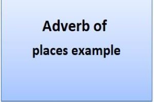 Adverb of place examples