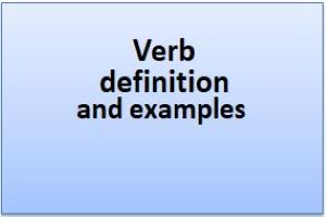 Verb definition and examples