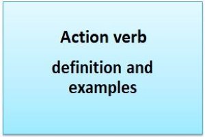 action verb definition and examples
