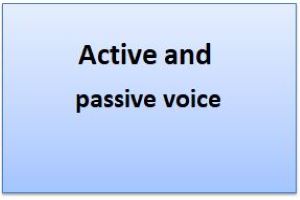 Active and passive voice