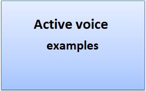 Active voice examples