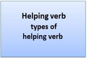 Helping verbs examples
