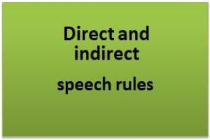 Direct and indirect speech rules