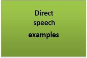 Direct speech examples