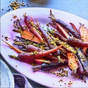 Purple carrots roasted